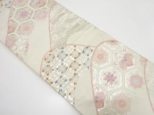 アンティーク　遠山に花・古典柄織り出し袋帯（材料）